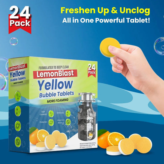 LemonBlast Yellow Bubble Tablet Cleaner (Buy 1 Get 1 Free*)